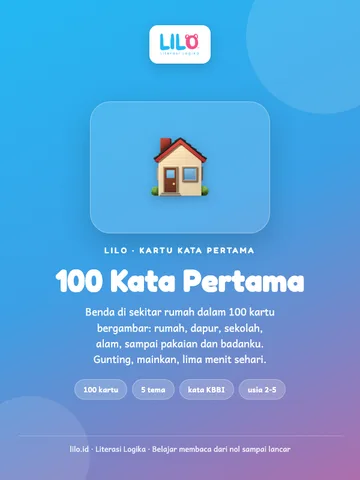 Flashcard 100 Kata Pertama