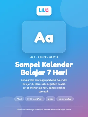 Sampel Kalender Belajar 7 Hari (Coba Gratis)