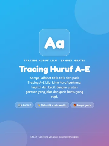 Tracing Huruf A-E